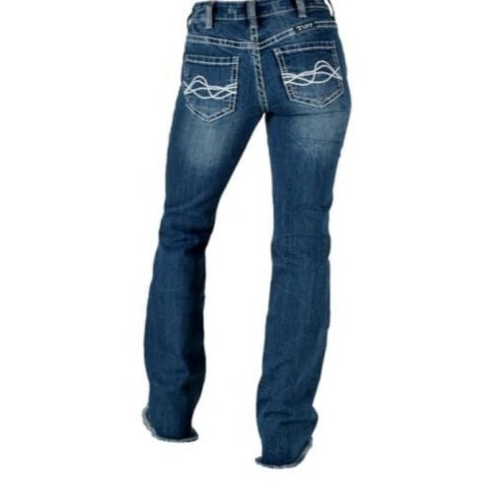 Cowgirl Tuff Co Women's 30 XLong Honey Got Ripped II Classic Rise Bootcut Jeans